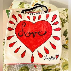 Brighton Red Heart canvas tote